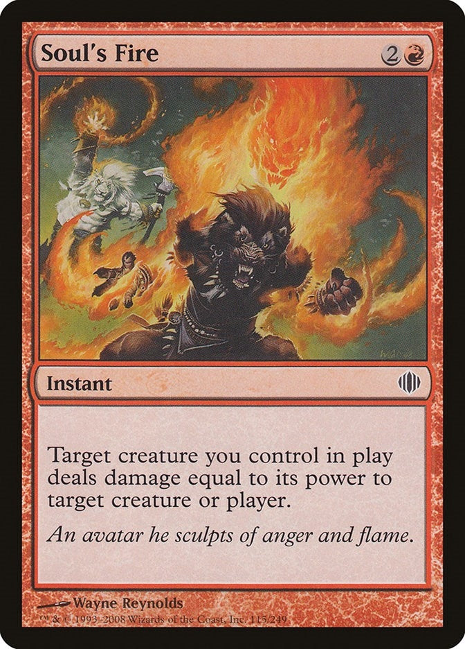 Image for Soul's Fire (115) (ALA) - Magic: The Gathering
