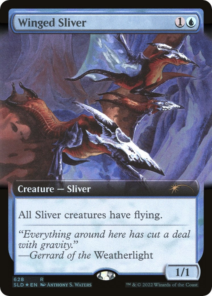 Image for Winged Sliver (Extended Art) (628) (SLD) - Magic: The Gathering