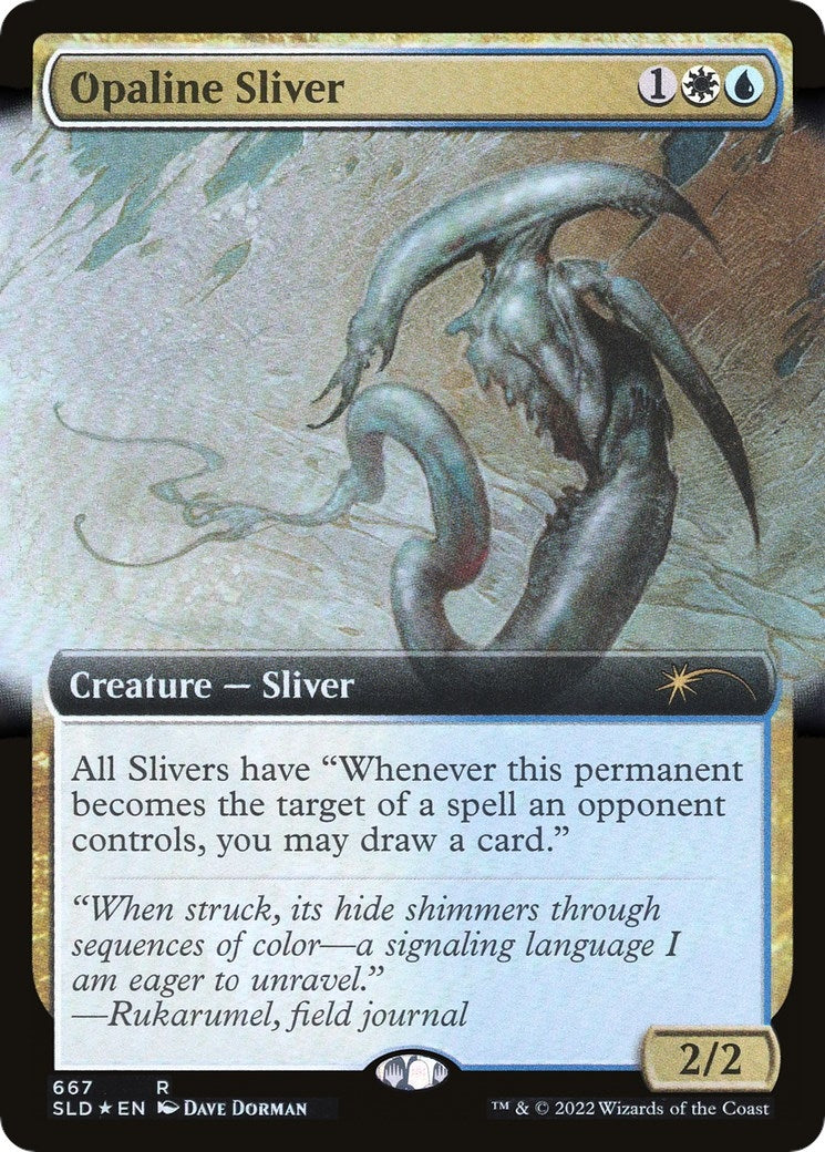 Image for Opaline Sliver (Extended Art) (667) (SLD) - Magic: The Gathering