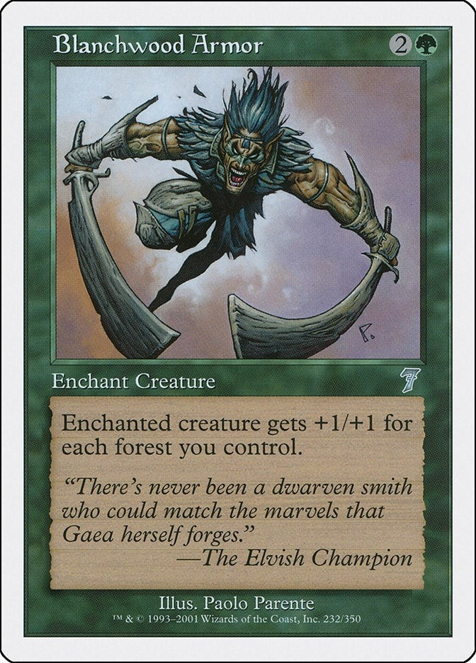 Image for Blanchwood Armor (232) (7ED) - Magic: The Gathering