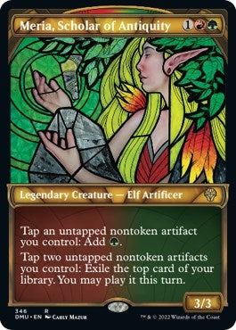 Meria, Scholar of Antiquity (Textured Foil) (346) (DMU)