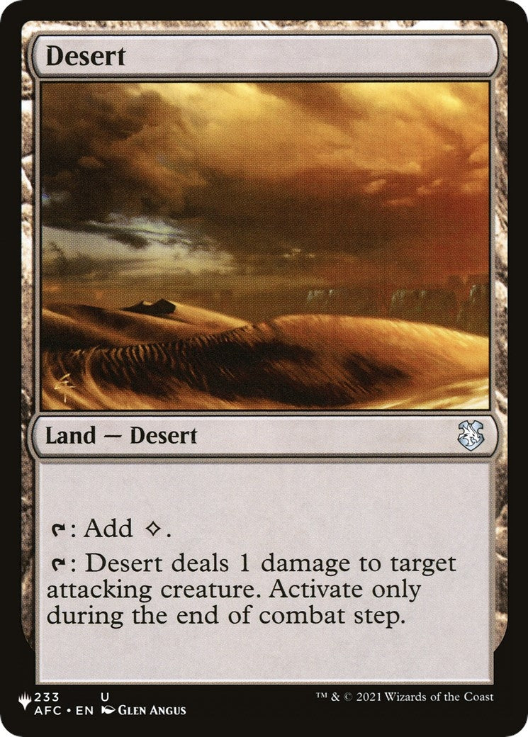 Desert (233/062) (LIST)