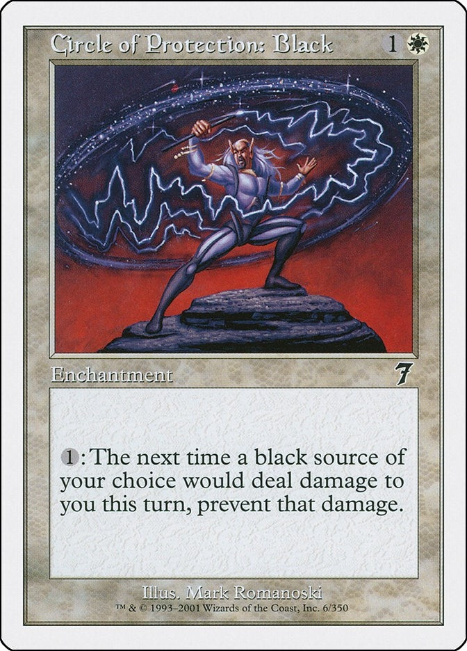 Image for Circle of Protection: Black (6) (7ED) - Magic: The Gathering