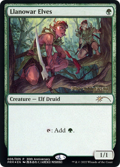 Llanowar Elves (5) (30A-P)
