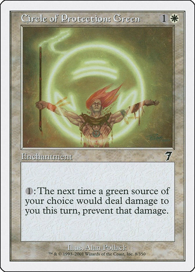 Image for Circle of Protection: Green (8) (7ED) - Magic: The Gathering