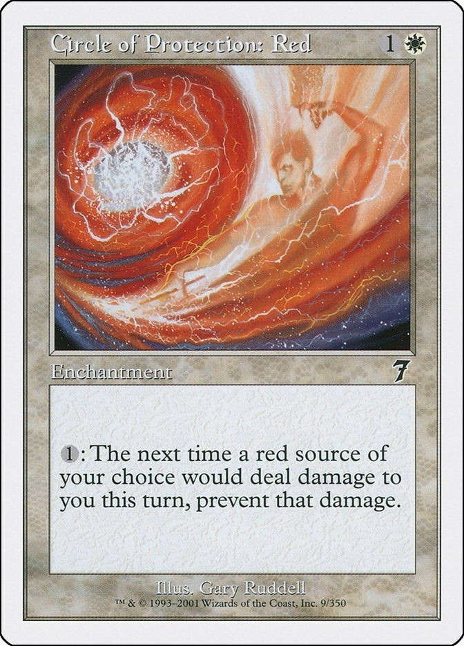 Image for Circle of Protection: Red (9) (7ED) - Magic: The Gathering
