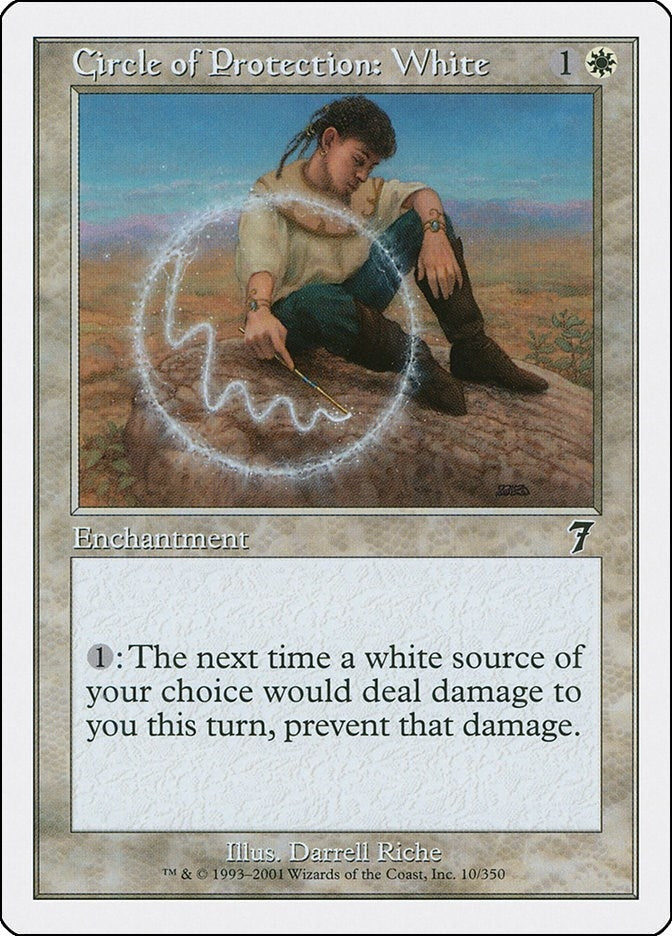 Image for Circle of Protection: White (10) (7ED) - Magic: The Gathering