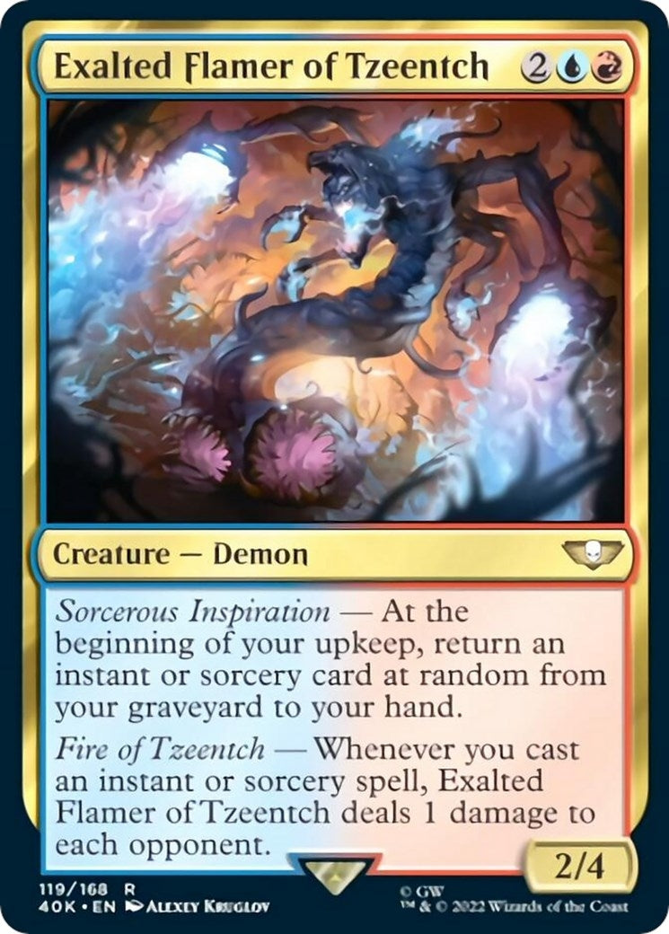 Image for Exalted Flamer of Tzeentch (Surge Foil) (119) (40K) - Magic: The Gathering