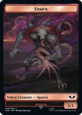 Image for Spawn // Astartes Warrior (012) Double-Sided Token (Surge Foil) (16 // 12) (40K) - Magic: The Gathering