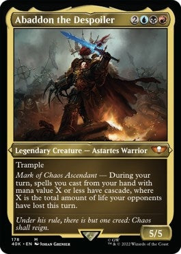 Abaddon the Despoiler (Display Commander) (Surge Foil) - Thick Stock (178) (40K)