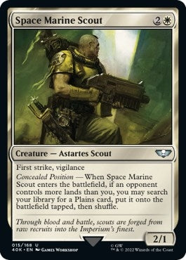 Image for Space Marine Scout (Surge Foil) (15) (40K) - Magic: The Gathering