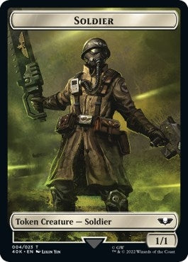 Image for Soldier (004) // Vanguard Suppressor Double-Sided Token (Surge Foil) (4 // 10) (40K) - Magic: The Gathering
