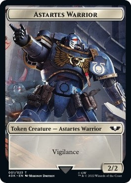 Image for Astartes Warrior (001) // Clue Double-Sided Token (Surge Foil) (1 // 21) (40K) - Magic: The Gathering