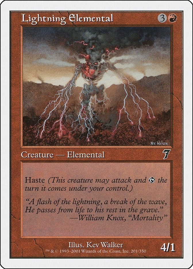 Image for Lightning Elemental (201) (7ED) - Magic: The Gathering