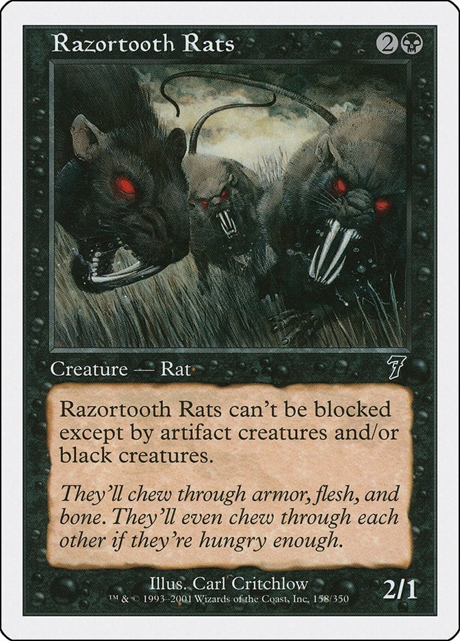 Image for Razortooth Rats (158) (7ED) - Magic: The Gathering