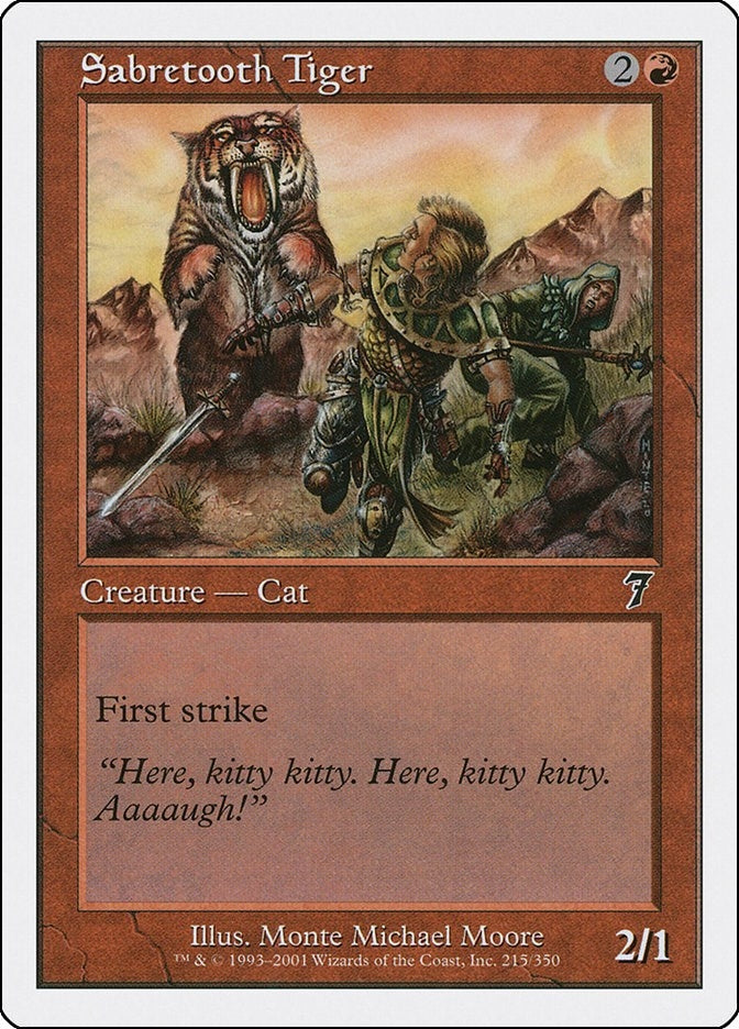 Image for Sabretooth Tiger (215) (7ED) - Magic: The Gathering