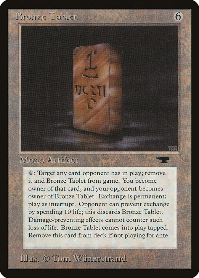 Image for Bronze Tablet (ATQ) - Magic: The Gathering