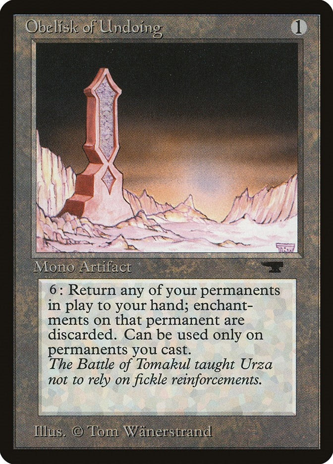 Image for Obelisk of Undoing (ATQ) - Magic: The Gathering