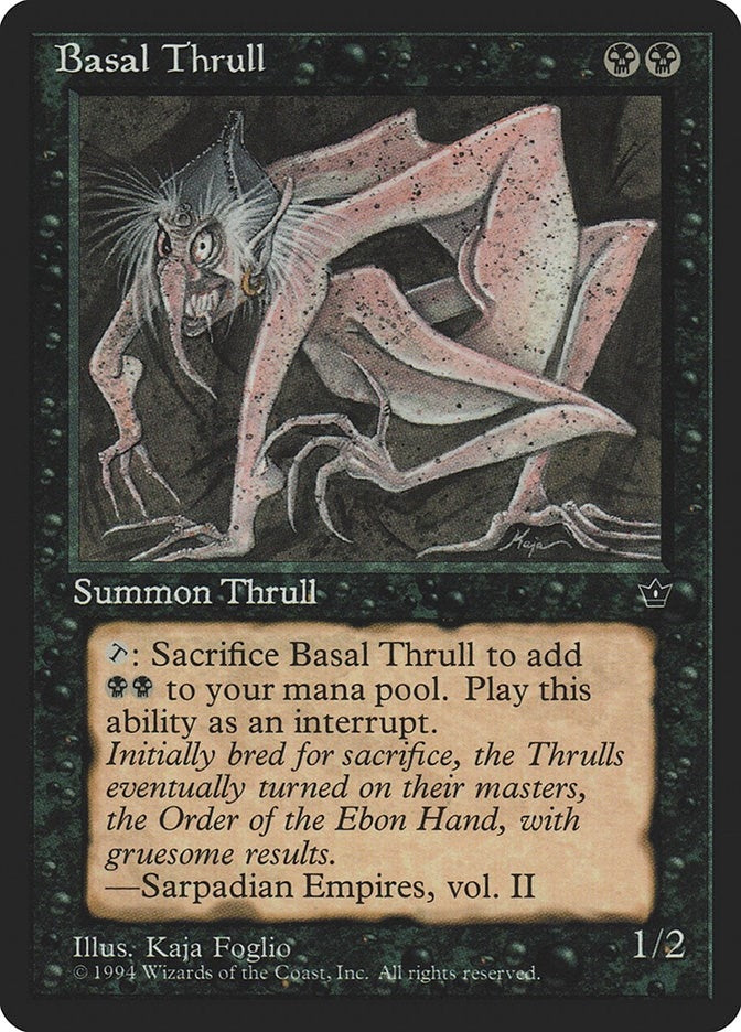 Image for Basal Thrull (K. Foglio) (FEM) - Magic: The Gathering