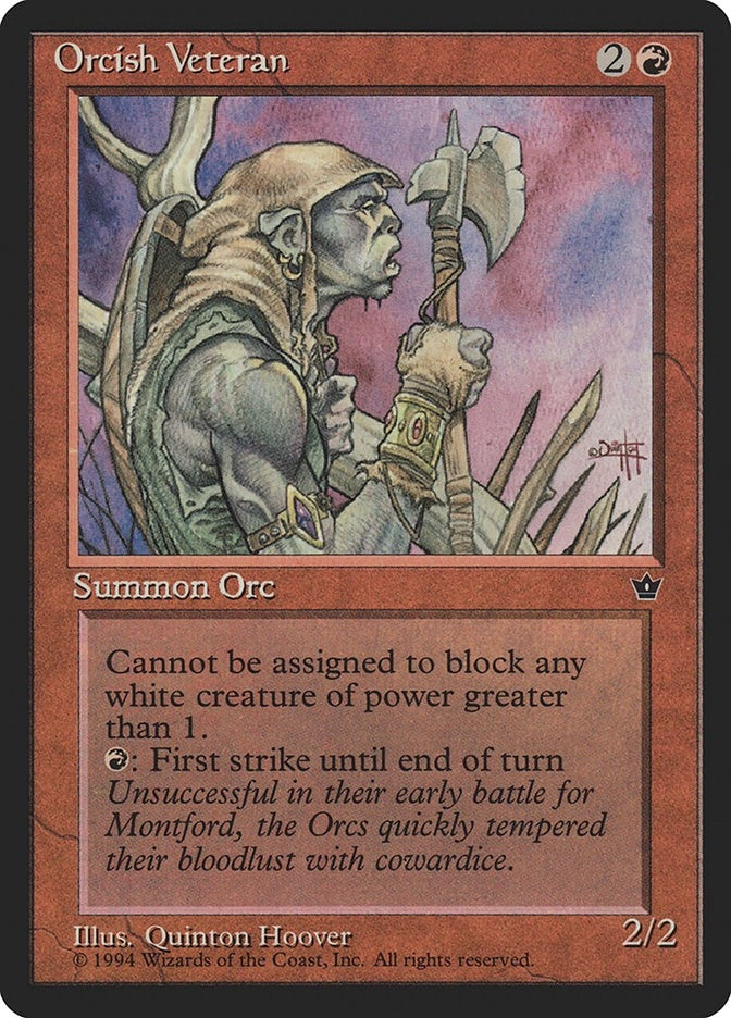 Image for Orcish Veteran (Hoover) (FEM) - Magic: The Gathering