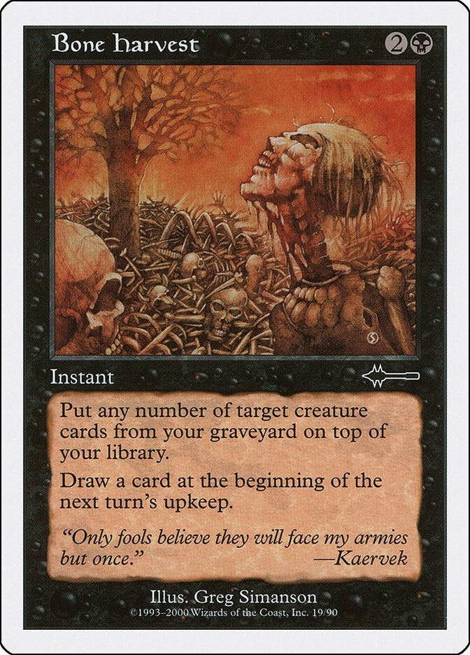 Image for Bone Harvest (19) (BTD) - Magic: The Gathering