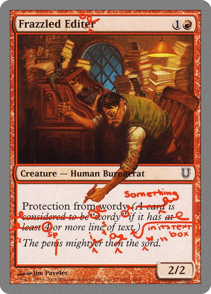 Image for Frazzled Editor (77) (UNH) - Magic: The Gathering