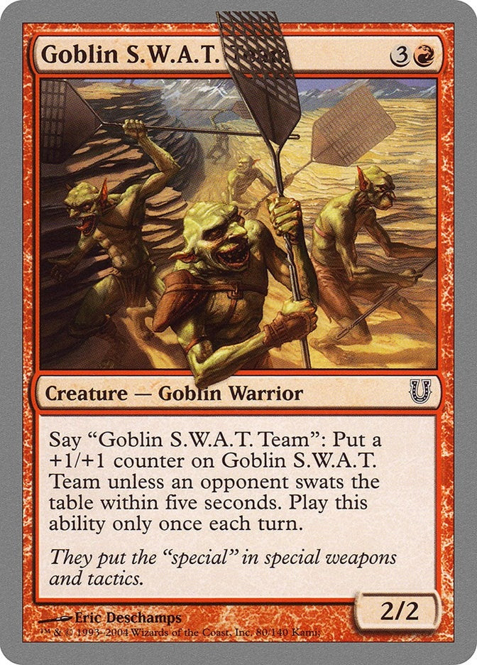 Image for Goblin S.W.A.T. Team (80) (UNH) - Magic: The Gathering