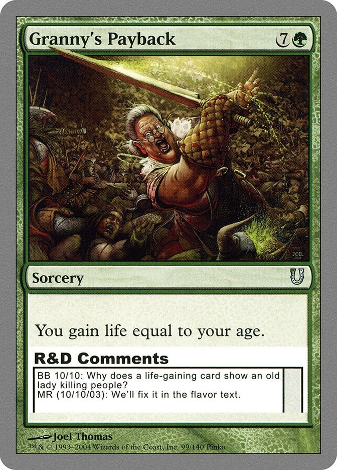 Image for Granny's Payback (99) (UNH) - Magic: The Gathering