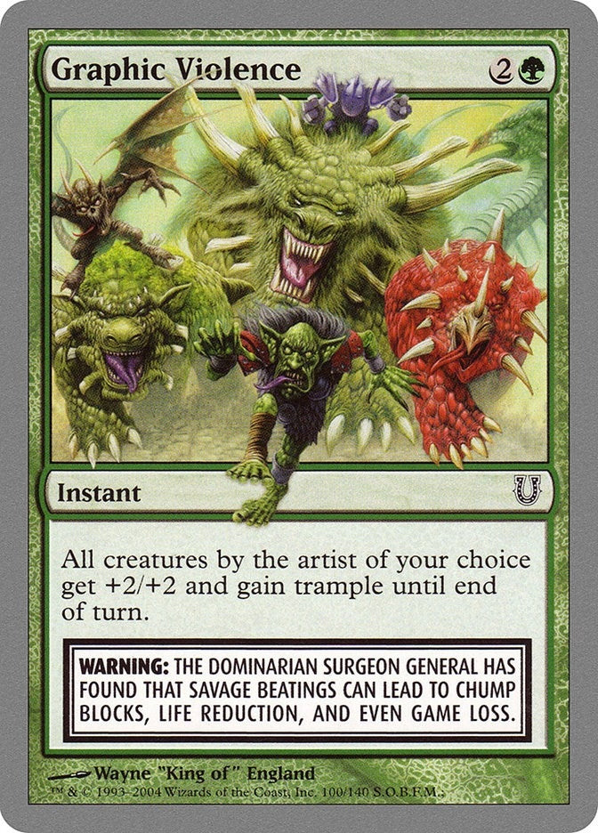 Image for Graphic Violence (100) (UNH) - Magic: The Gathering
