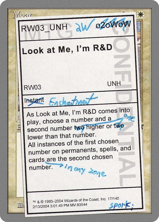 Image for Look at Me, I'm R&D (17) (UNH) - Magic: The Gathering