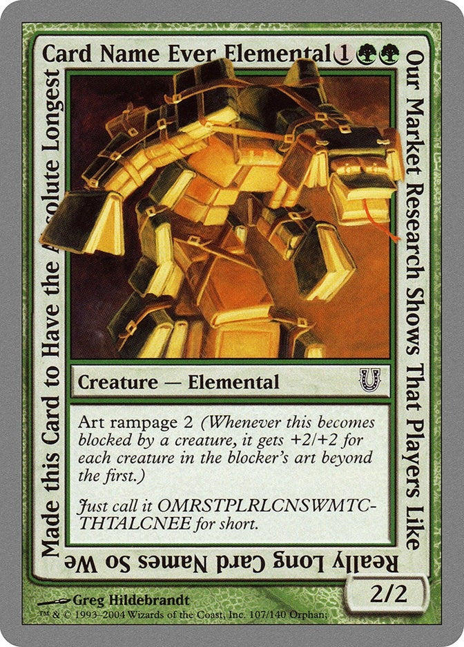 Image for Our Market Research Shows That Players Like Really Long Card Names.... (107) (UNH) - Magic: The Gathering