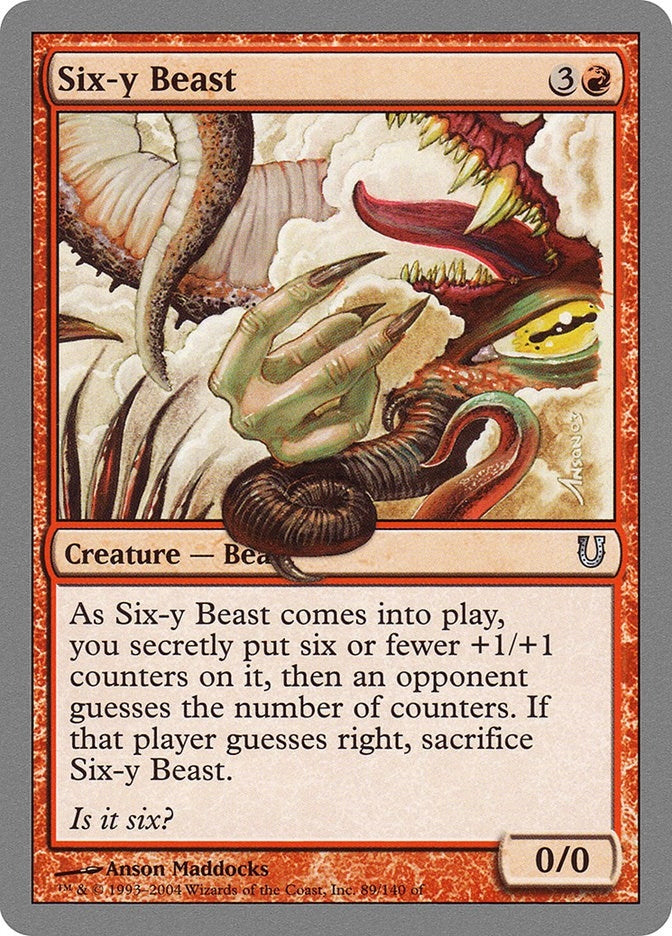 Image for Six-y Beast (89) (UNH) - Magic: The Gathering