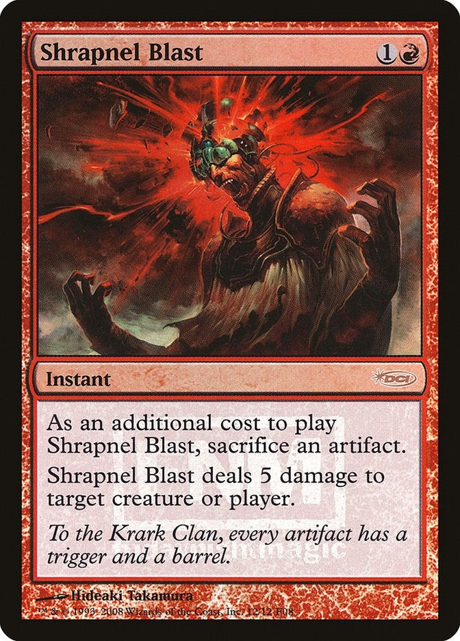 Image for Shrapnel Blast (12) (FNM) - Magic: The Gathering
