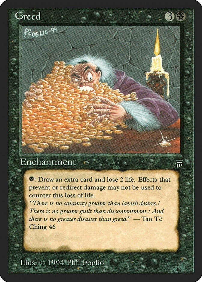 Image for Greed (LEG) - Magic: The Gathering