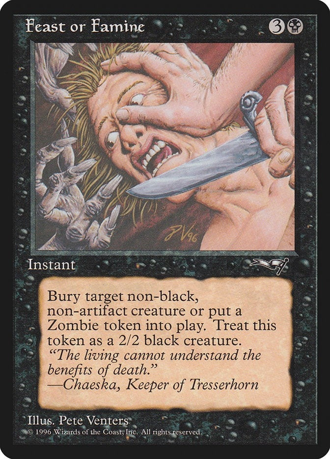 Image for Feast or Famine (Knife) (9) (ALL) - Magic: The Gathering