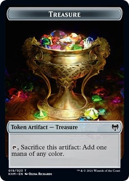 Image for Treasure // Clue Double-Sided Token (Pioneer 2022) (19 // 14) (UMP) - Magic: The Gathering