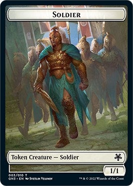 Image for Soldier // Elf Warrior Double-Sided Token (3 // 9) (GN3) - Magic: The Gathering