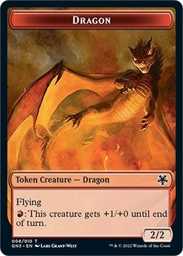 Image for Dragon // Elf Warrior Double-Sided Token (8 // 9) (GN3) - Magic: The Gathering