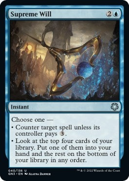 Image for Supreme Will (40) (GN3) - Magic: The Gathering