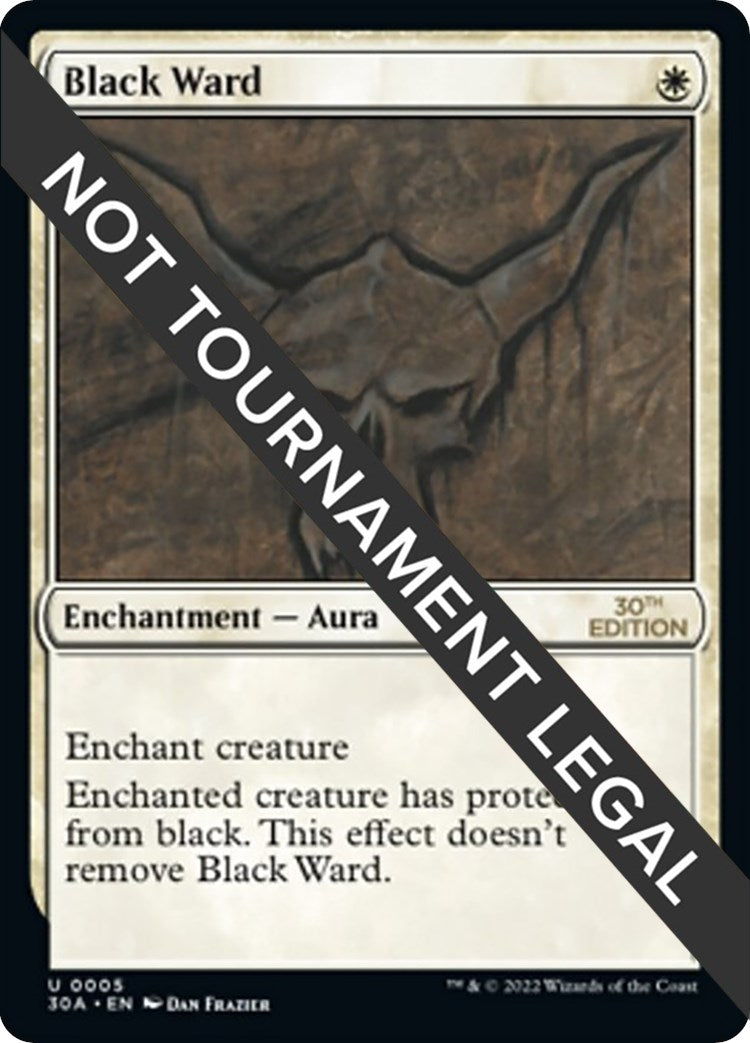 Image for Black Ward (5) (30A) - Magic: The Gathering