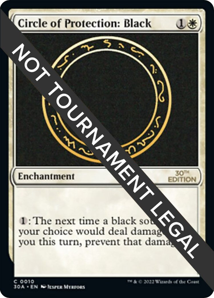 Image for Circle of Protection: Black (10) (30A) - Magic: The Gathering