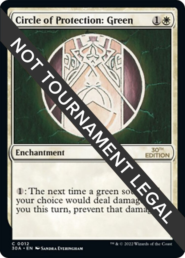 Image for Circle of Protection: Green (12) (30A) - Magic: The Gathering