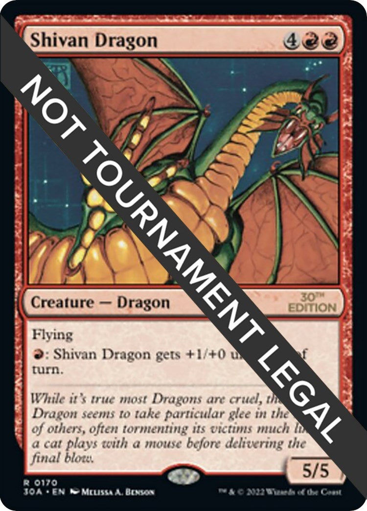 Image for Shivan Dragon (170) (30A) - Magic: The Gathering
