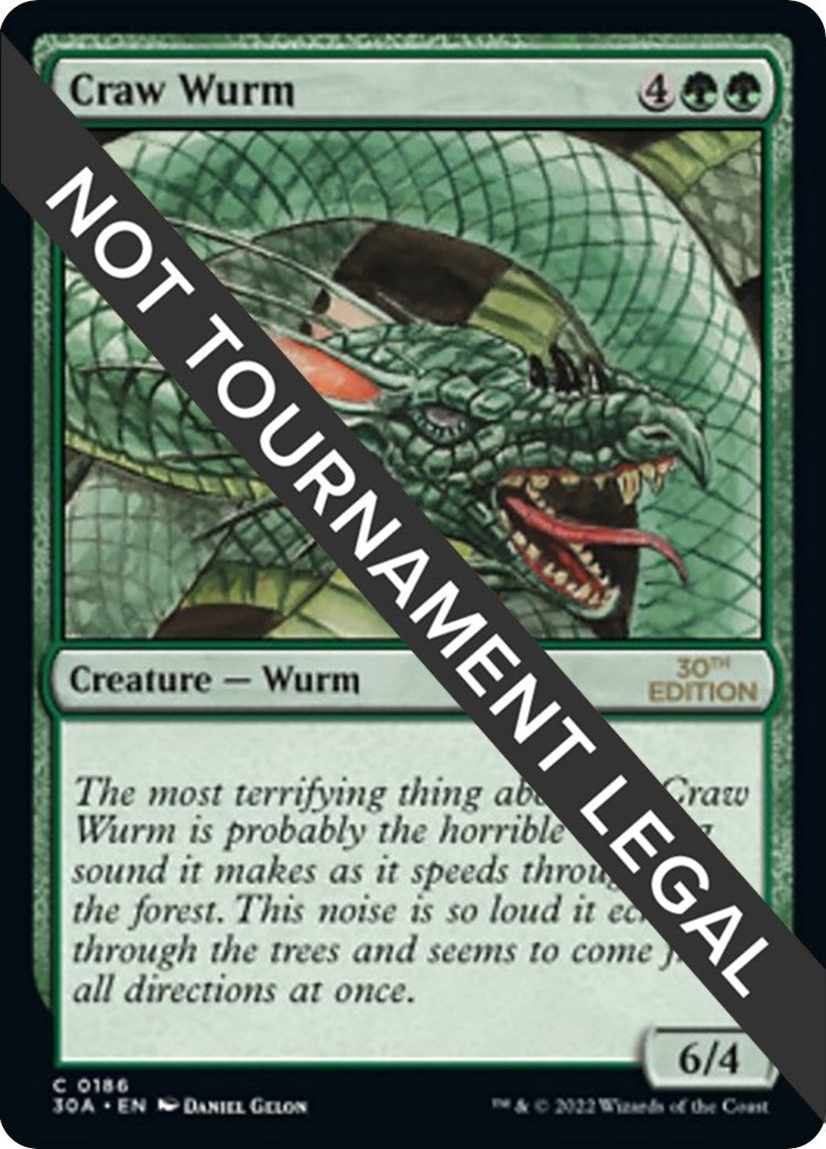 Image for Craw Wurm (186) (30A) - Magic: The Gathering