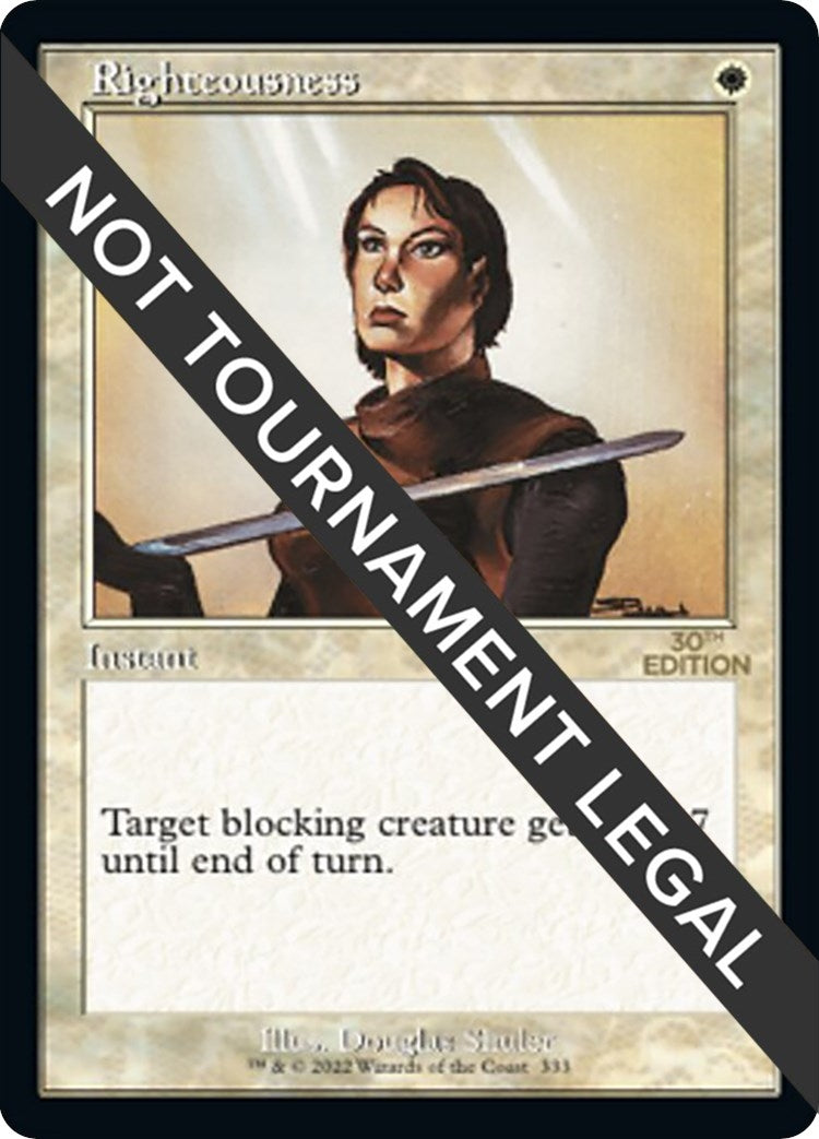 Image for Righteousness (Retro Frame) (333) (30A) - Magic: The Gathering