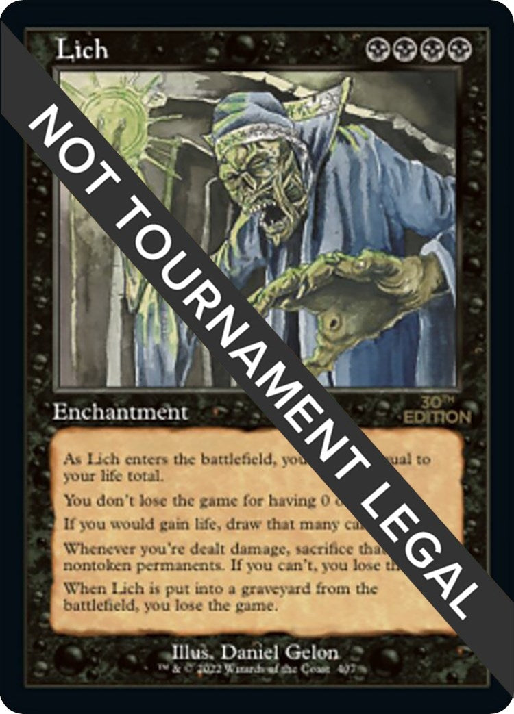 Image for Lich (Retro Frame) (407) (30A) - Magic: The Gathering