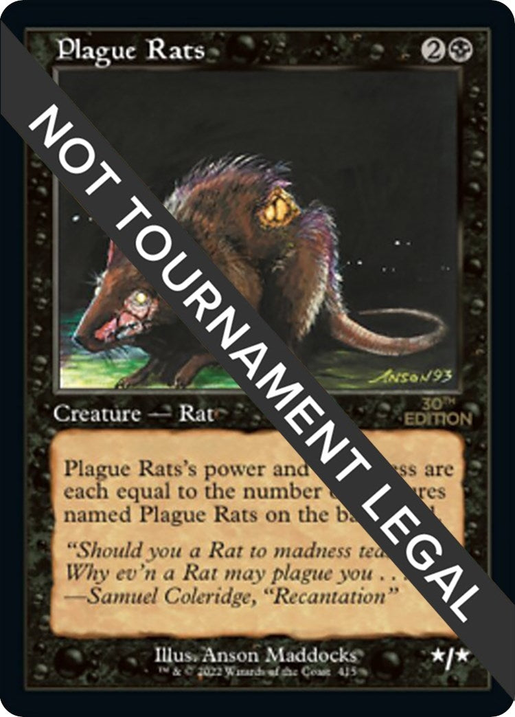 Image for Plague Rats (Retro Frame) (415) (30A) - Magic: The Gathering