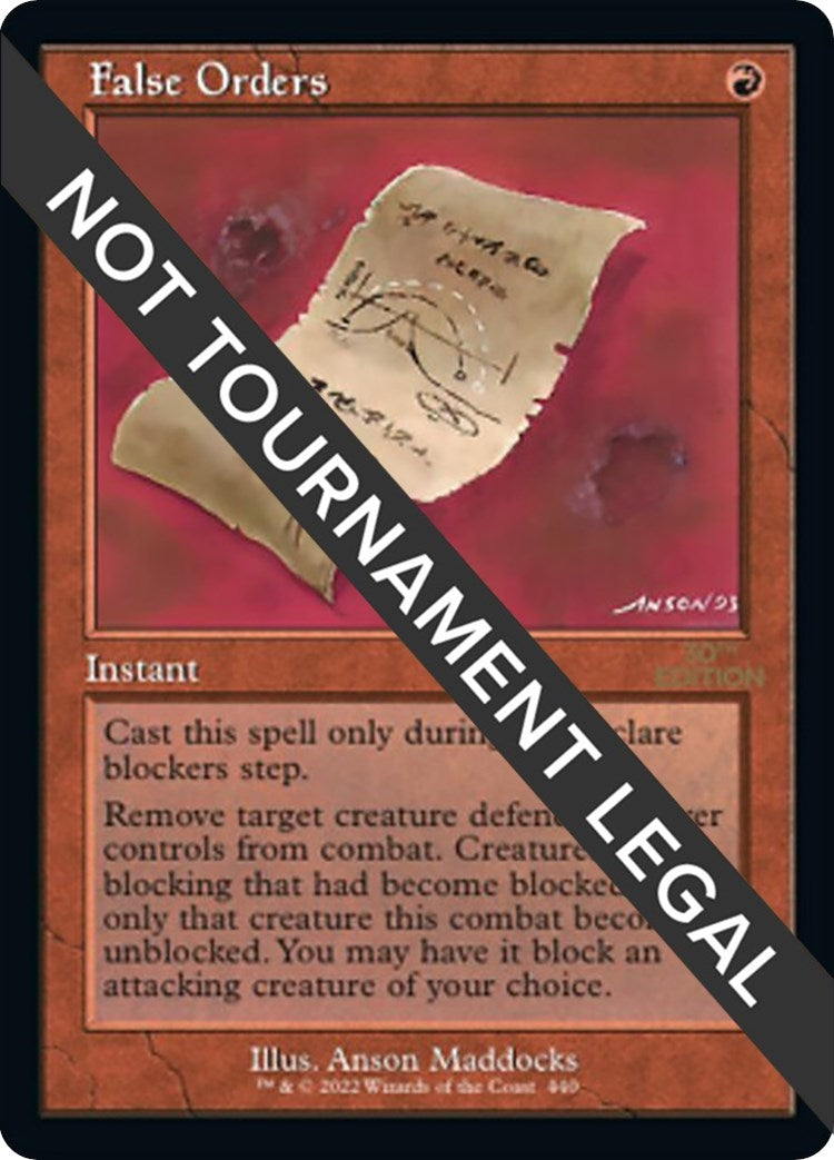 Image for False Orders (Retro Frame) (440) (30A) - Magic: The Gathering