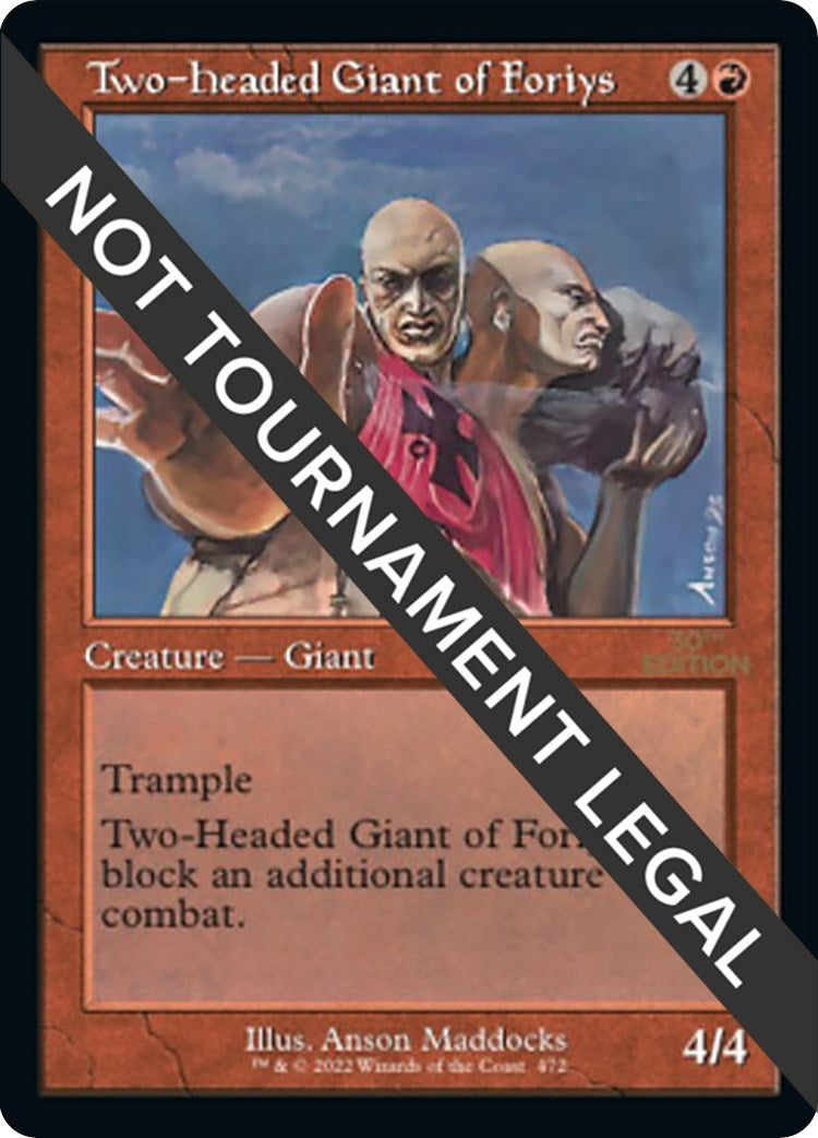 Image for Two-Headed Giant of Foriys (Retro Frame) (472) (30A) - Magic: The Gathering