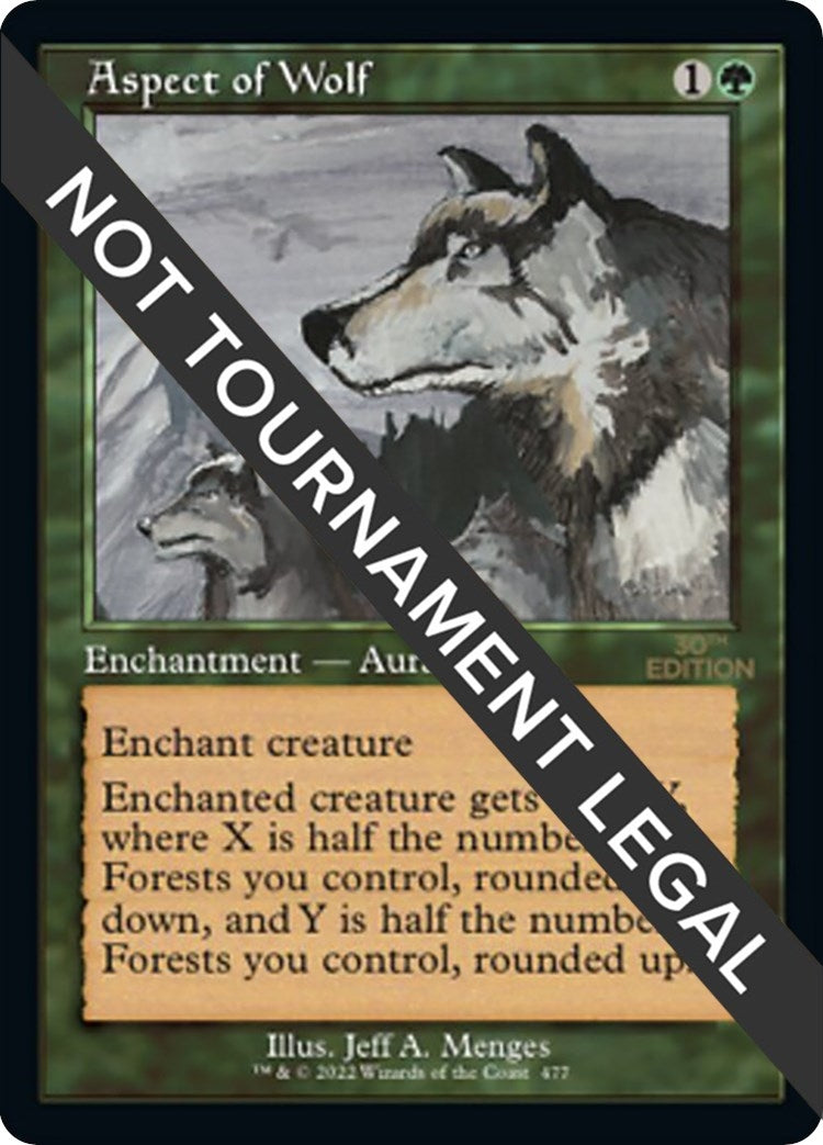 Image for Aspect of Wolf (Retro Frame) (477) (30A) - Magic: The Gathering